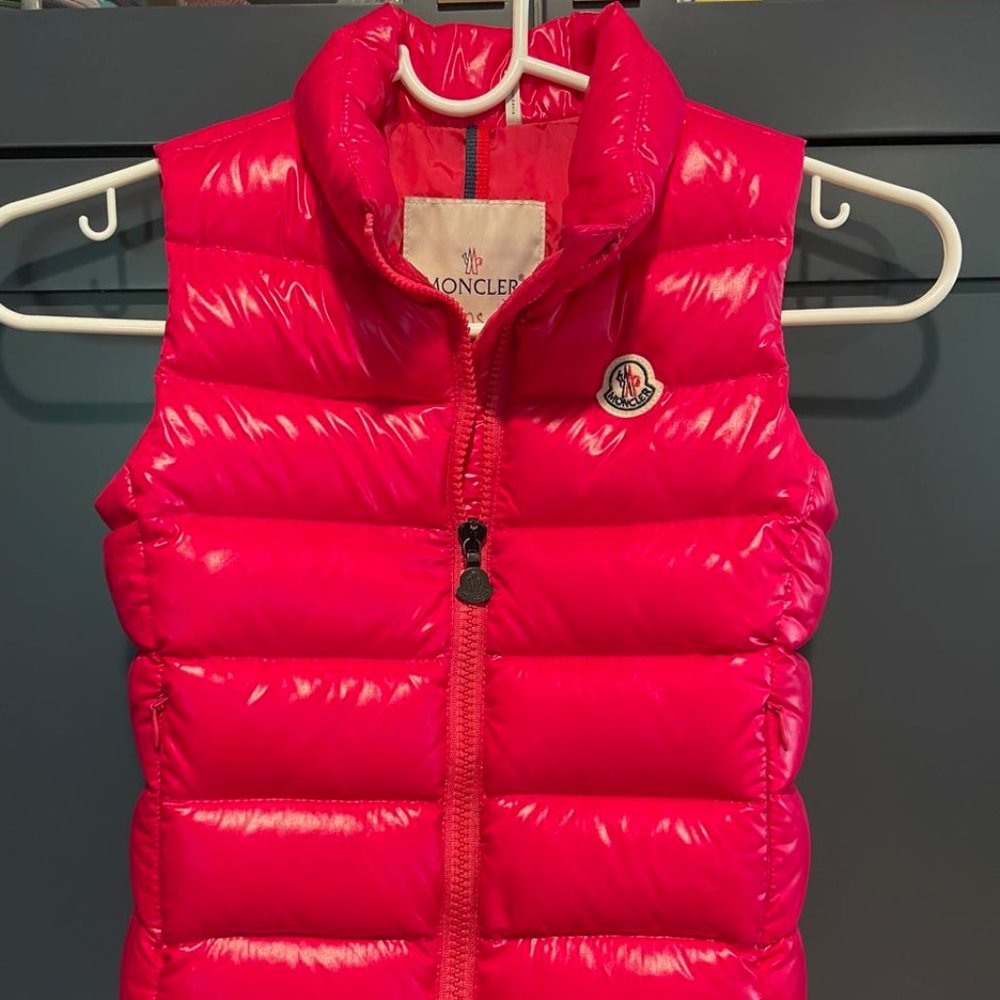 Pink/Red Moncler Ghany Down Puffer Vest